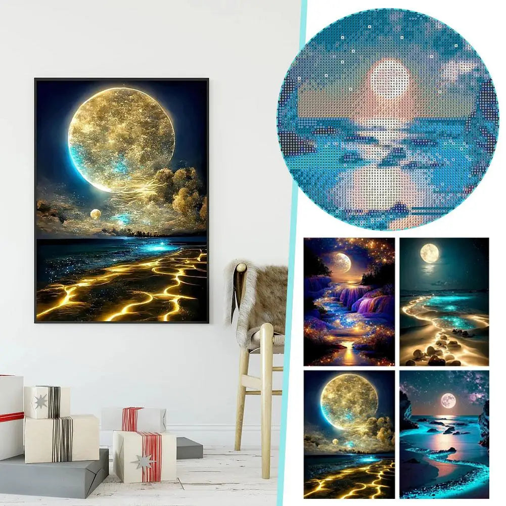 Handcrafted DIY Diamond Art Painting - Dreamy Landscape Series, Full Diamond Craft, Easy for Adult Beginners Exquisite Artworks