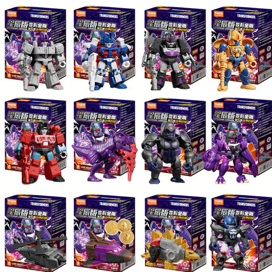 NEW Blokees Transformers 12PCS GV01-GV06 Optimus Prime,Megatron，Soundwave，Grimlock，Shockwave，Surprise Blind Box Children's Gift