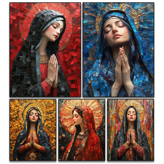 5D Diamond Painting art kit Religious Embroidery Mosaic Madonna DIY Full square Cross Stitch Handmade gift for Home wall Decor