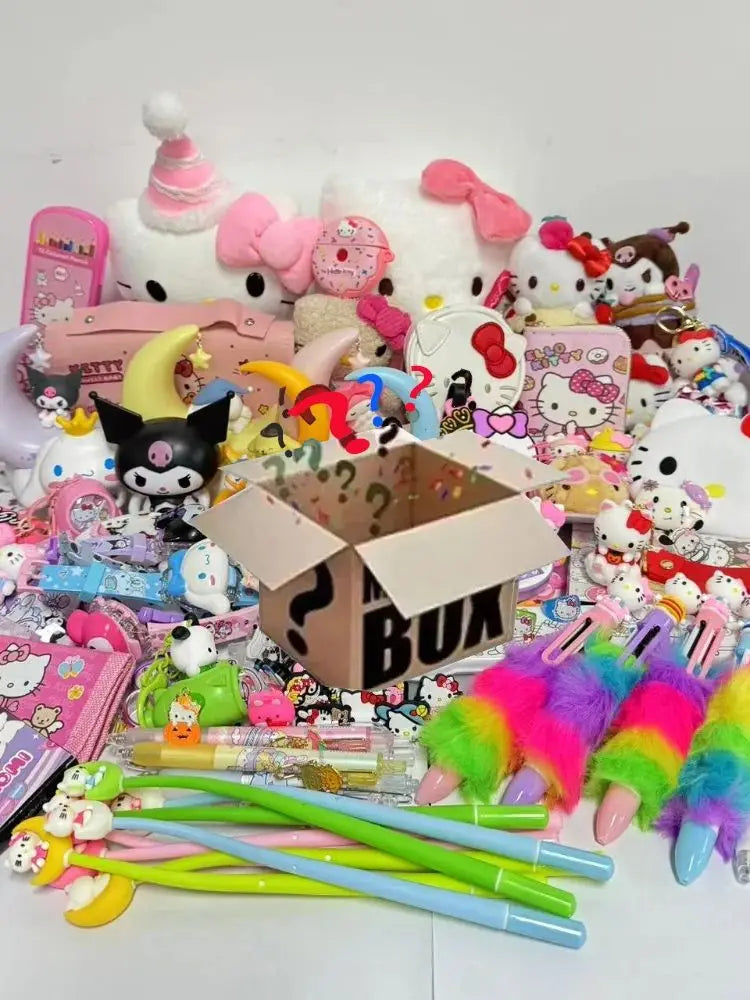 SANRIO Surprise Gift Box Gift Set: Randomly send 10/20/30pcs gifts, fashionable Hello Kitty, perfect for parties and holidays, d