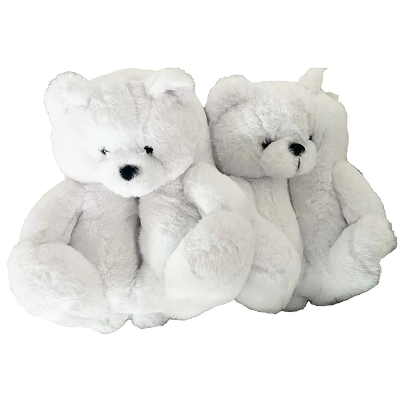 Highland Cow Fashion Bear Plush Slippers Women Men House Animals Soft Shoes Christmas Slipper Adults Indoor Shoes