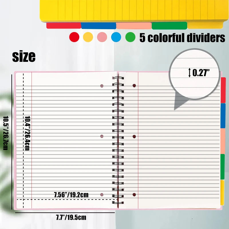 Spiral Notebook with Tabs