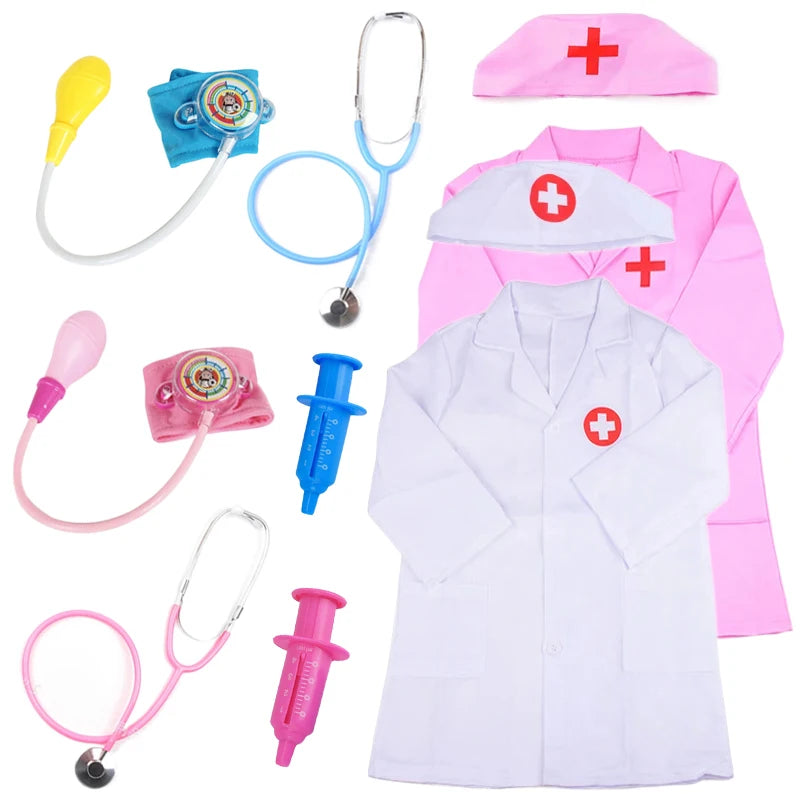 Children Simulation Doctor Toys Pretend Play Plastic Gift for Fun Role Playing Game Dress Up Costume Birthday Presents TMZ