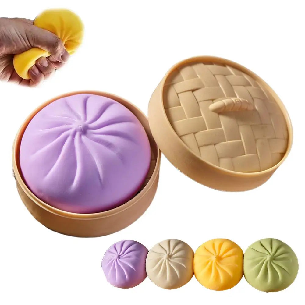 Colorful Dumpling Squishes Stress Balls Reusable Low Rebound Decompression Toys Unique Home Decoration Friend Birthday Gift