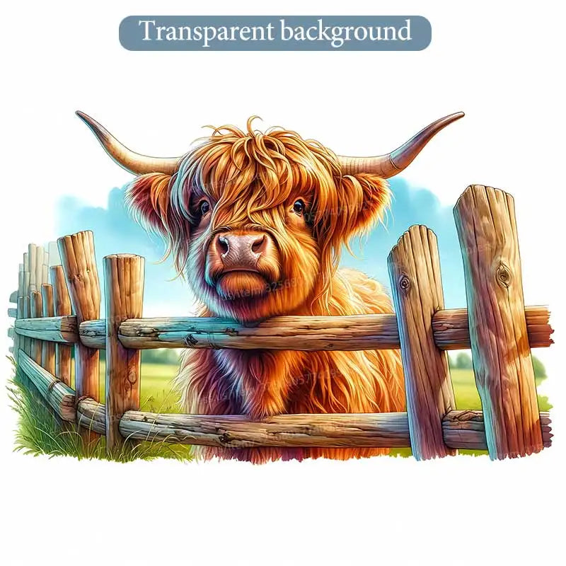 Highland Cow Cute Baby Cow Wall Sticker Toilet Lid Sticker Bedroom Entrance Living Room Porch Home Decora Waterproof Decals S842