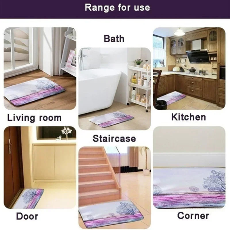 Highland Cow Pattern Door Mat, Non-slip Washable Floor Mat, Decorative Carpet for Home Kitchen Living Room Outdoor Entrance