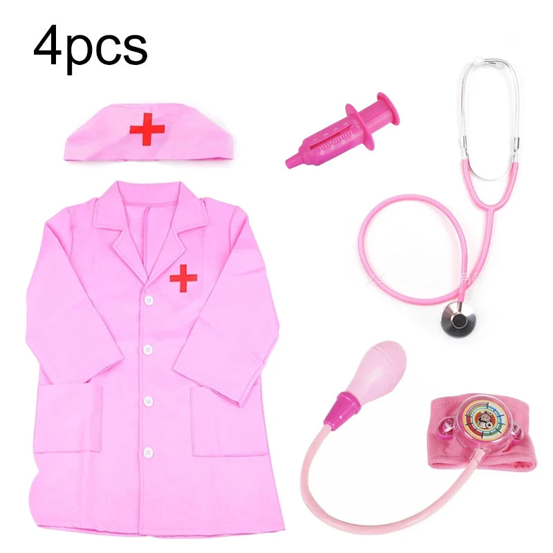 Children Doctor Toys Pretend Play Role Playing Puzzle Early Education Interactive Toy Nurse Clothing Birthday Gifts for Kids TMZ