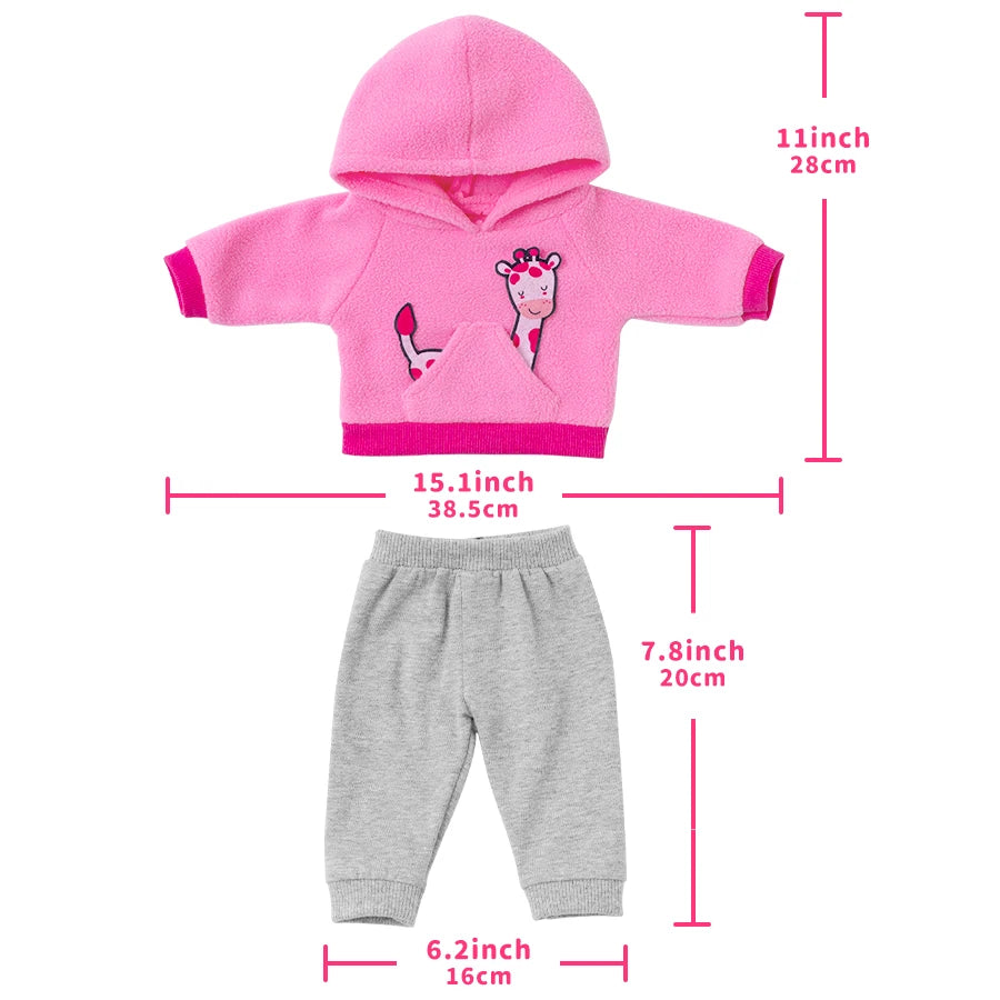 2025 New Dolls Outfit Suits For 17 inch 43cm Baby Reborn Doll Cute Jumpers Rompers New Born Doll Clothes