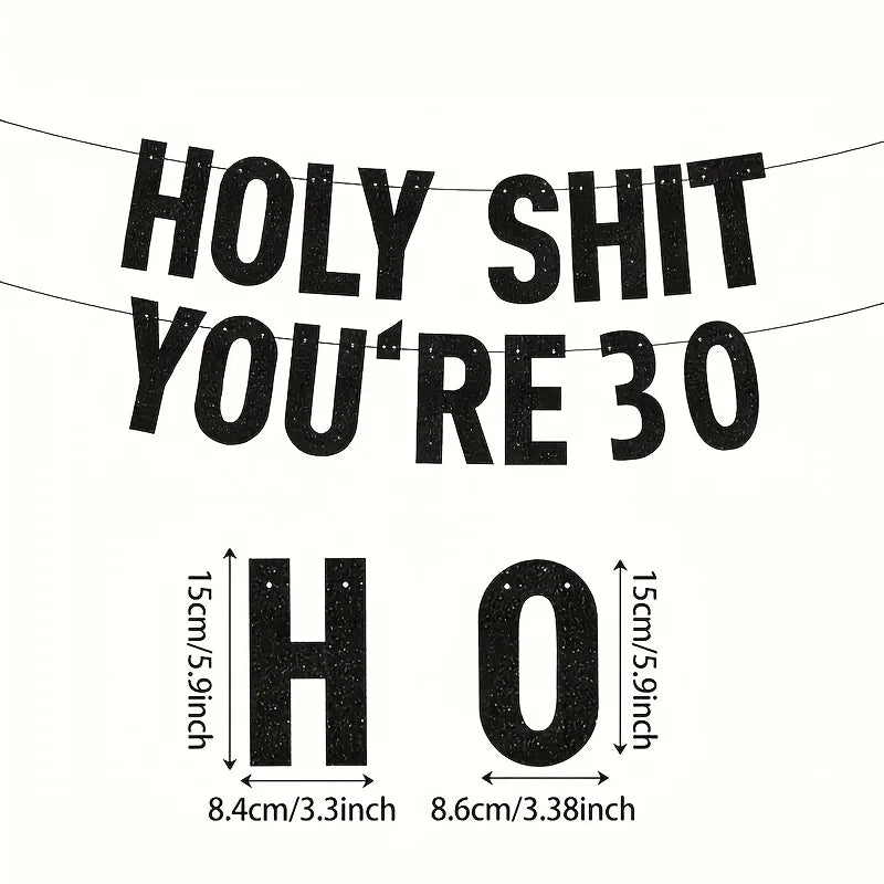 Black "Oh My God, You're 18, 21, 30, 40, 50, 60, 70" Birthday Party Banner All Age Groups To Celebrate Birthday Party Decor Gift