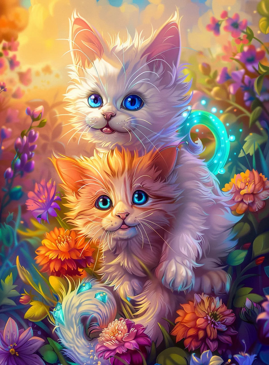 GATYZTORY Painting Paints By Numbers Cat Abstract Cute Picture Gifts Artwork Drawing By Numbers Picture Digital Home Decoration