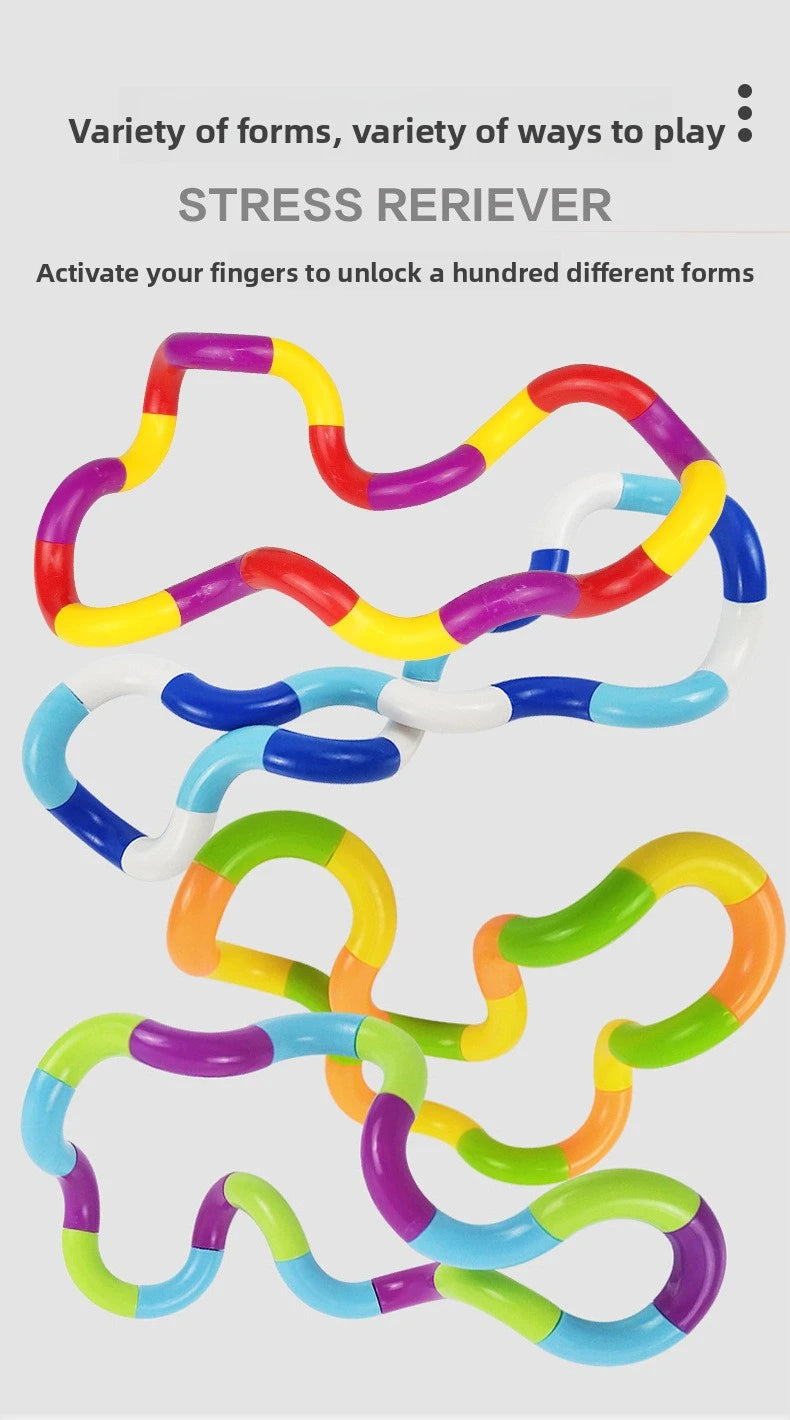 1/3/5pcs Deformable Rope Crystal Twist Rope Pressure Stress Relief Toys Rrainbow Color Deformation Rope Knot Anti Stress Toys