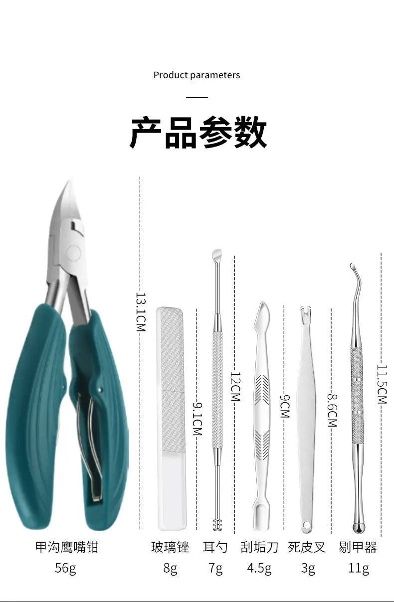 Nail Clipper Set Convenient Beauty Tools Ingrown ToeNail Scissors Dead Skin Manicure Nail Trimmer Pedicure Knife Manicure Tool