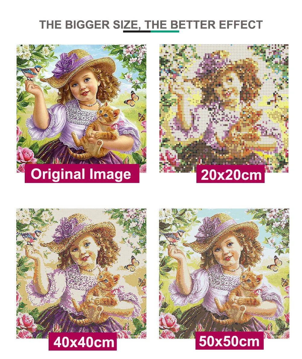 5D Diamond Painting Goth Girls Wonderland Collection Bizarre Art Full Square Diamond Embroidery Cross Stitch Diamond Mosaic Kit