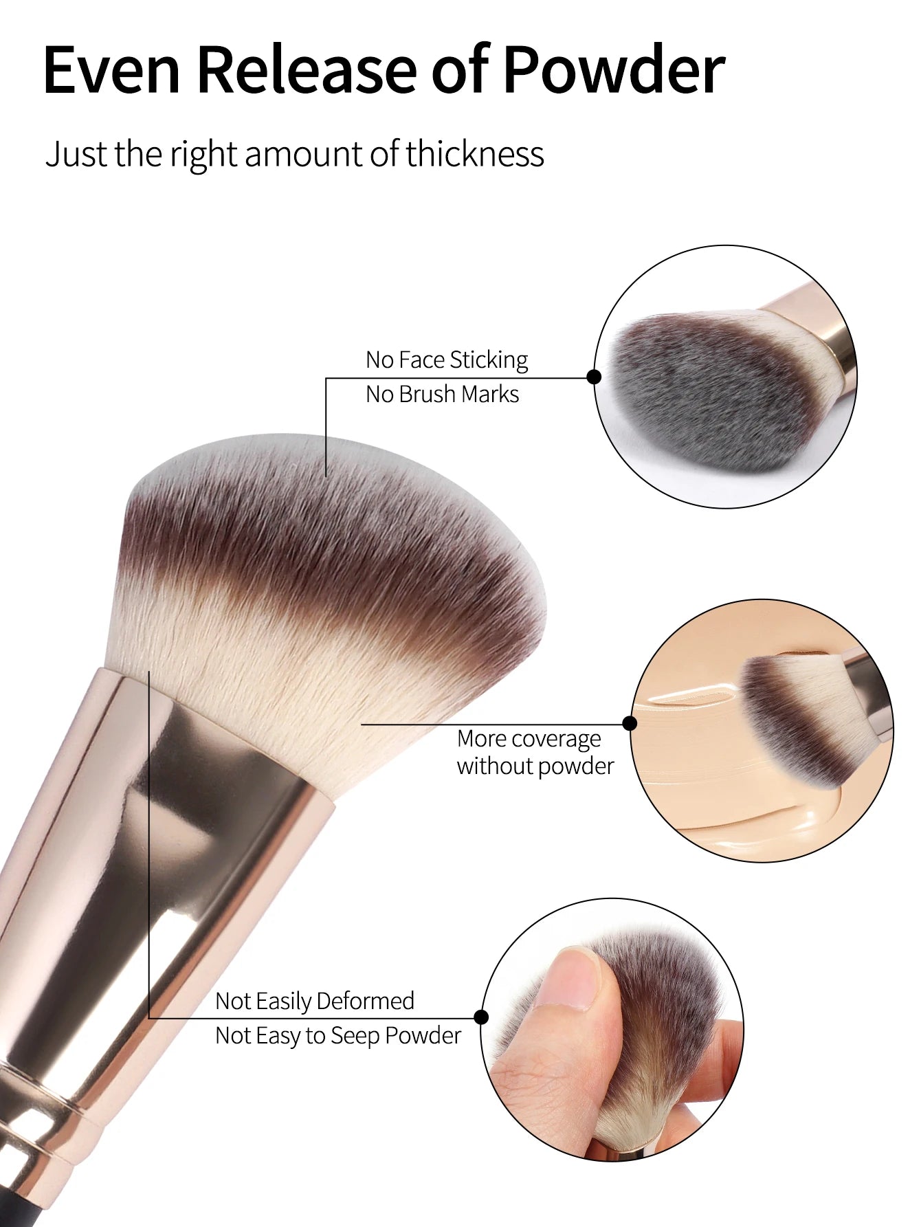 MAANGE 4pcs Basic Makeup Brushes Set With Box Dual-ended Foundations Powder Blush Details for Eyeshadow Brushes Beginner Travel