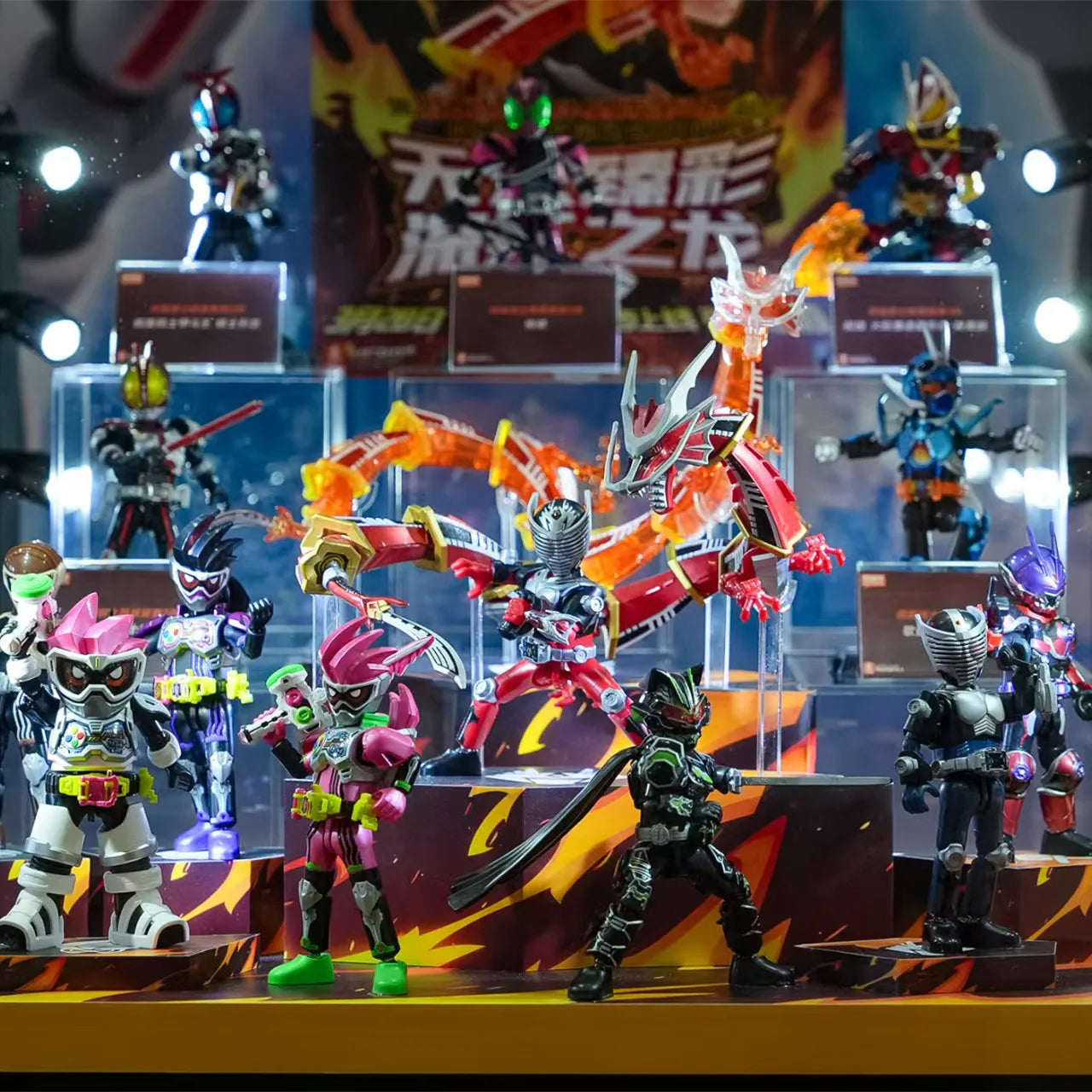 1/9Pcs BLOKEES Blind box Episode 3 survival game Kamen Rider Ex-Aid Tycoon Saber Genm Glare Movable Model Assembled Toys