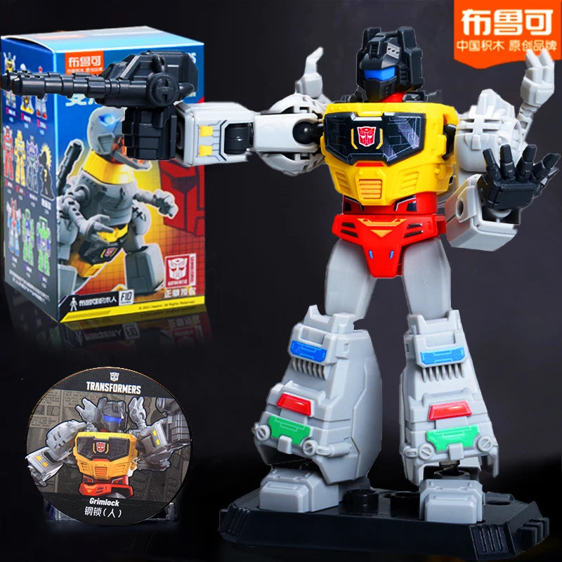 Blokees Transformers One Anime Movies Optimus Prime Bumblebee Starscream Soundwave Shockwave Cartoon Anime Robot Assembled Toy