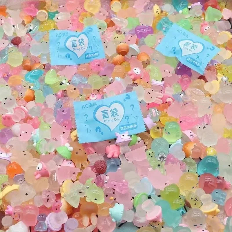 5/20/40pcs Luminous Animal Blind Bag Mini Blind Box Toys Cute Simulation Animal Model Kids Gifts Surprise Blind Bag Random
