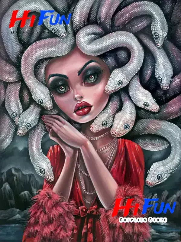 5D Diamond Painting Goth Girls Wonderland Collection Bizarre Art Full Square Diamond Embroidery Cross Stitch Diamond Mosaic Kit