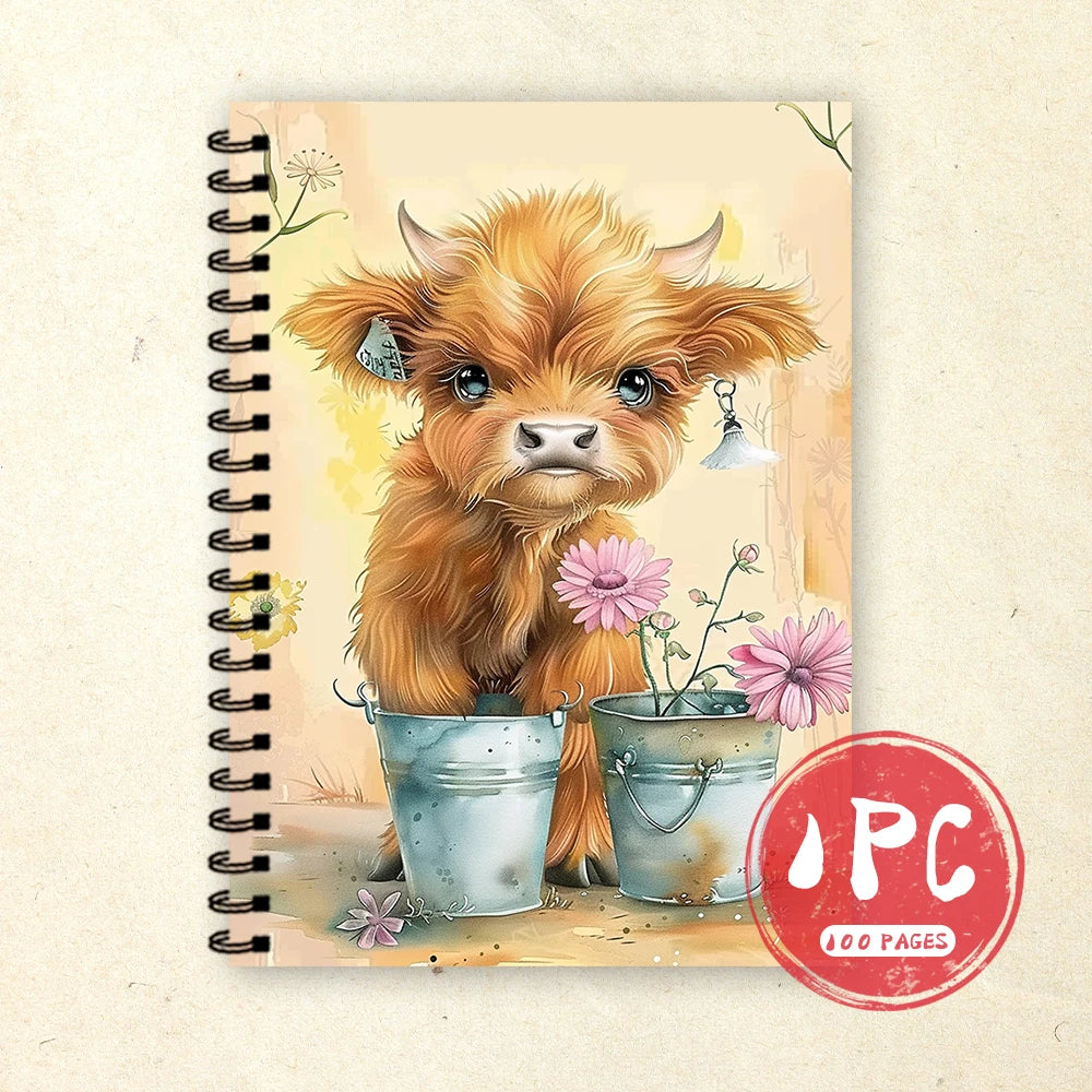 Highland Cow Notebook,Journal,Blank Lined Pages,Ideal Gift for Note-Taking, Inspiring for Men and Women, Perfect for Students