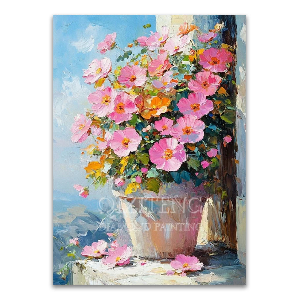 5D Diamond Painting Bouquet in Cup Color Flower Art Full Diamond Mosaic Cross Stitch DIY Modern Home Decor New Arrivals 2025