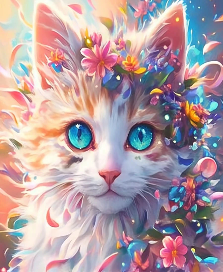GATYZTORY Painting Paints By Numbers Cat Abstract Cute Picture Gifts Artwork Drawing By Numbers Picture Digital Home Decoration
