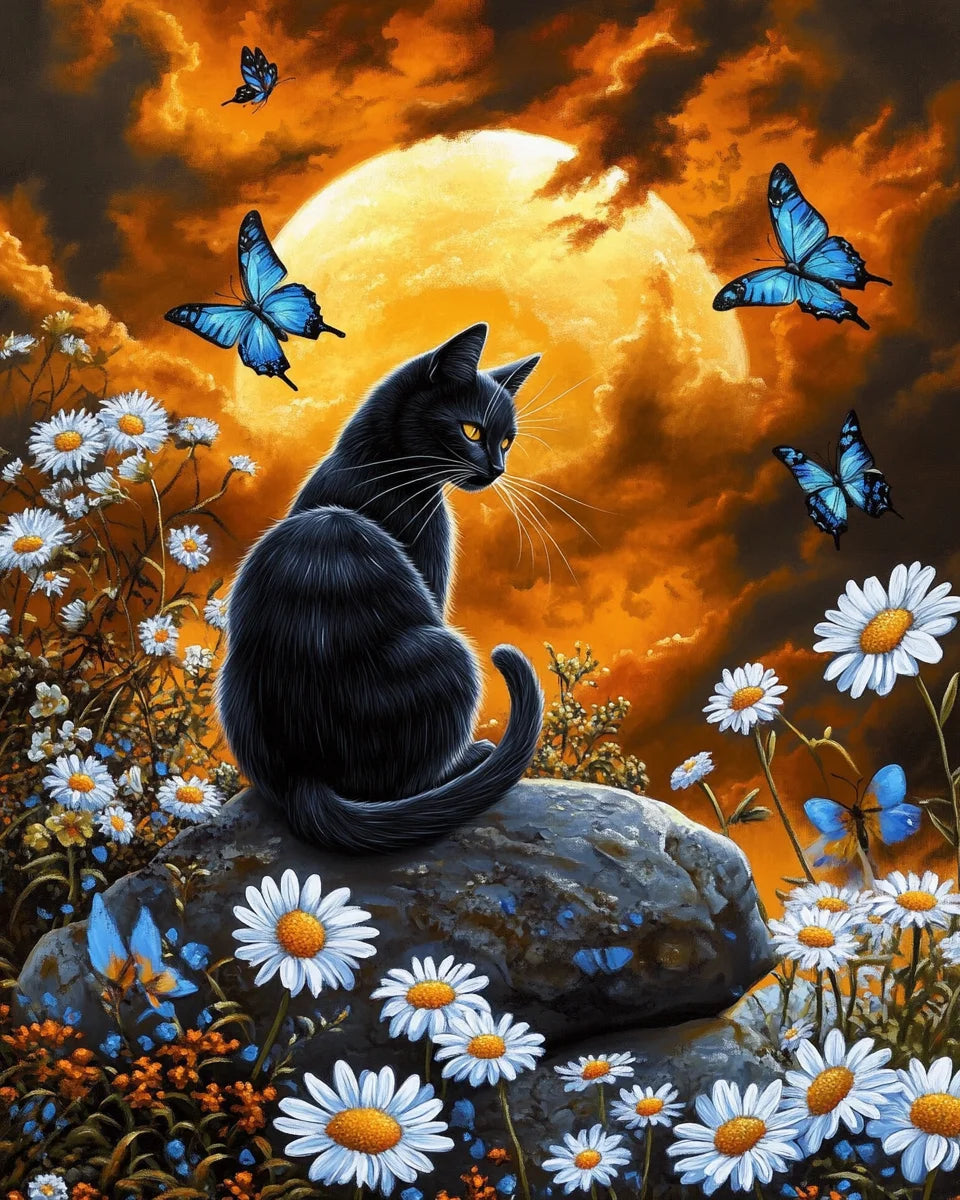 GATYZTORY Painting Paints By Numbers Cat Abstract Cute Picture Gifts Artwork Drawing By Numbers Picture Digital Home Decoration