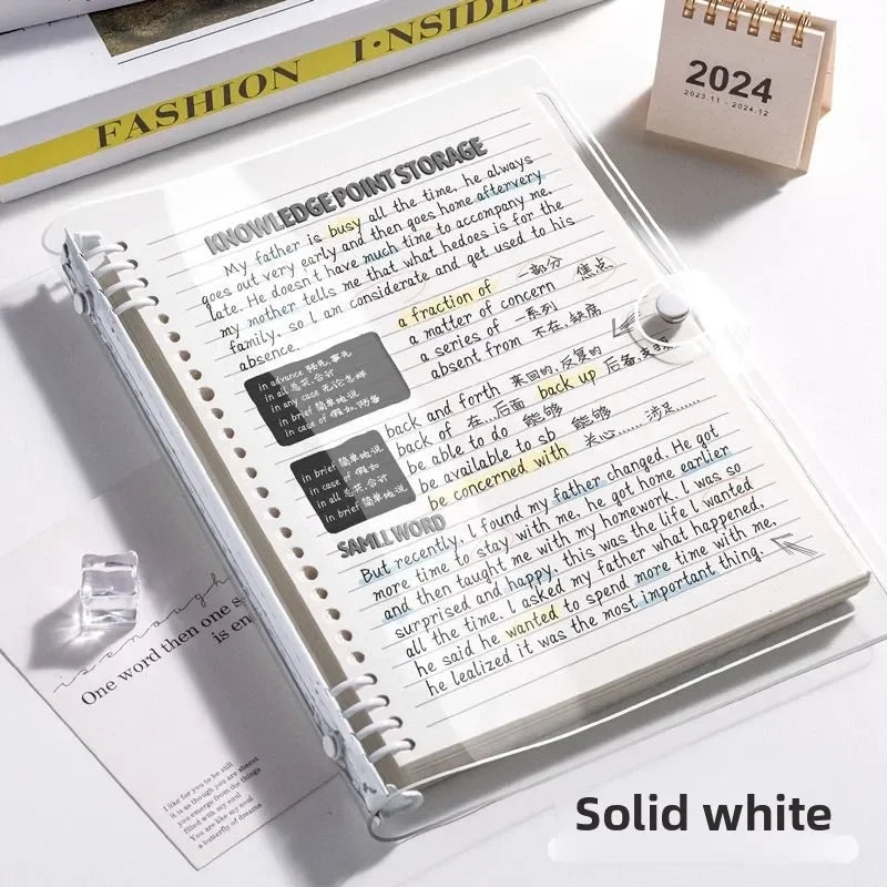 Simple Design 120 Pages A5 Loose Spiral Notebook