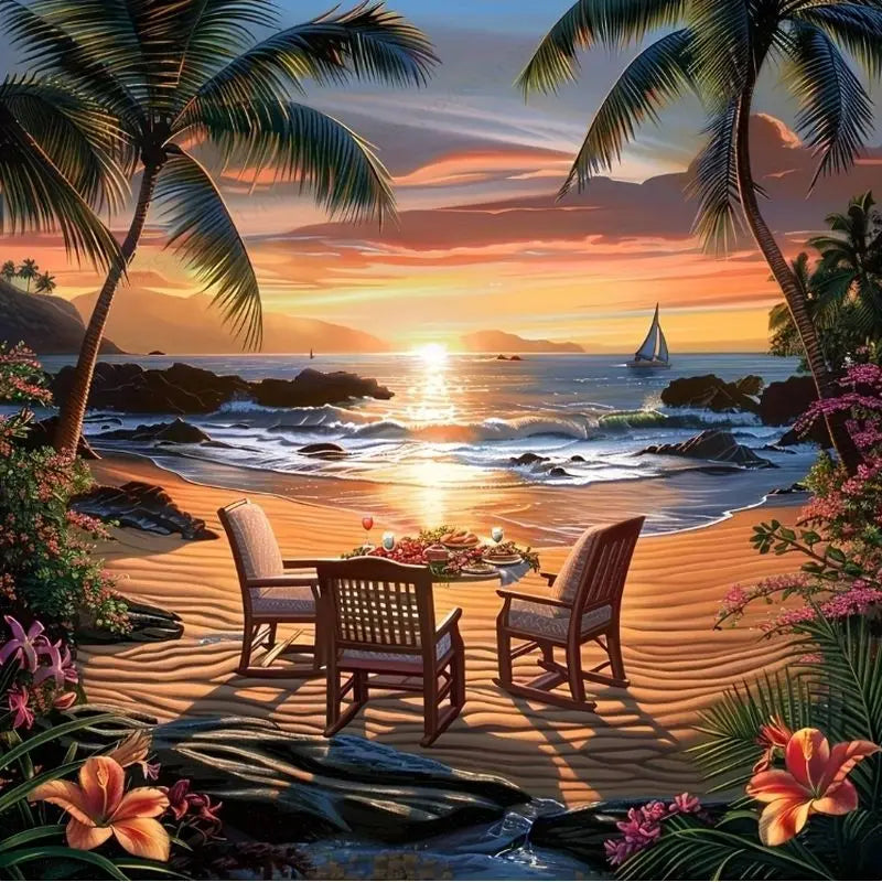 CHENISTORY Diamond Painting 5d Landscape Full Square Diamond Embroidery Mosaic Handicraft Wall Art  Decorations For Home
