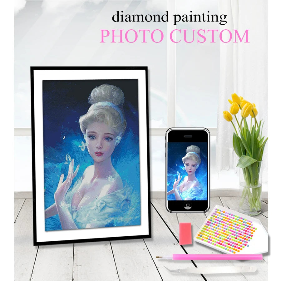 DIY Diamond Painting Abstract Woman Diamond Art Painting Kits 5D Full Round Square Drill,Diamond Art Kits for Adults,Home Decor