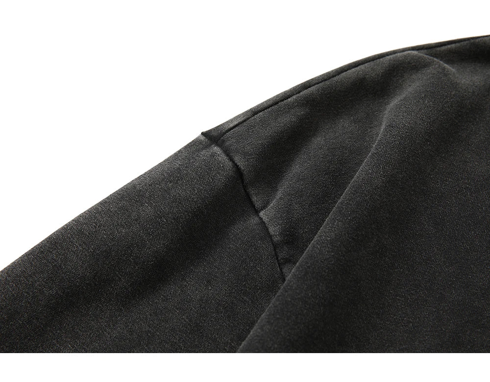 Black Goth Ripped Holes Retro Unisex Oversize Thin Sweatshirts T Shirt Women Men Hoodies Y2k Grunge Clothes Cotton Harajuku Tops