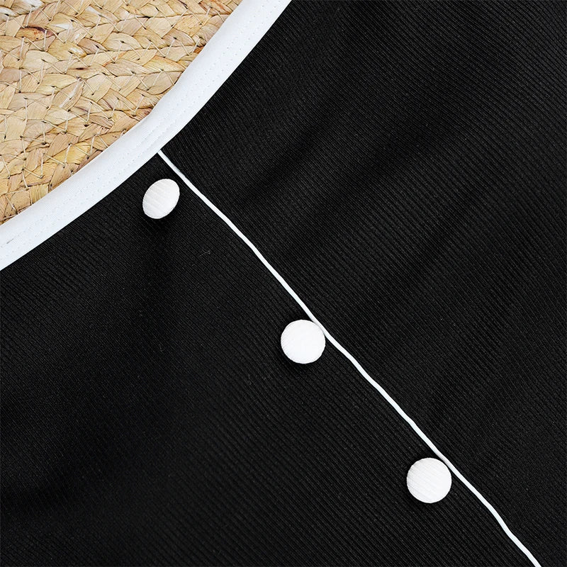 Woman Swimwear 2024 High Waist Bikinis Shorts Women's Swimsuit Luxury Ribbed Two-piece Bathing Suits Summer Bikini Set Swim Suit