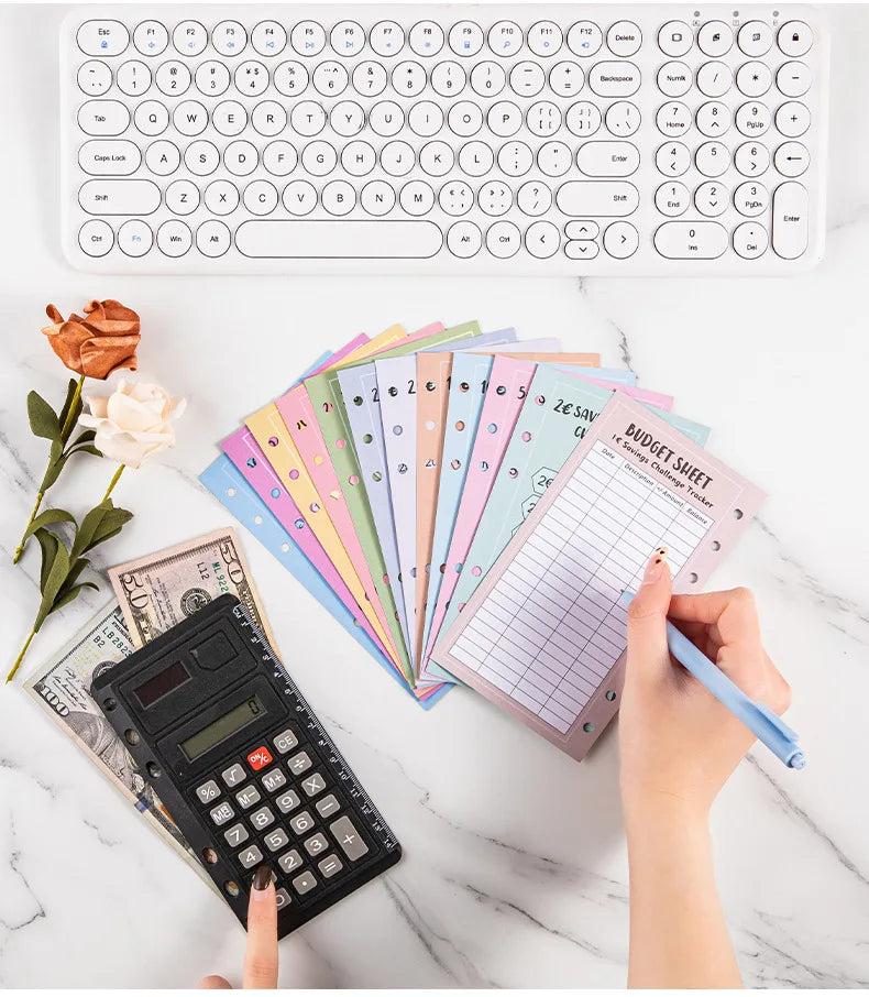 48 Sheets 100-Day Money Saving Challenge Kit - 52 Weeks & 30 Days Budget Planner Cards, Easy & Fun Ways To Save $5050