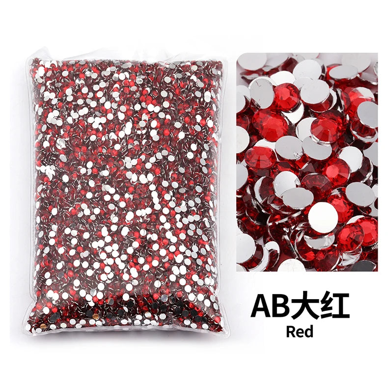 Big Package 2-6mm Resin Non Hot Fix Rhinestones Bulk Wholesale Flat Back Plastic Crystals Nail Diy Glitters Cтразы Stone