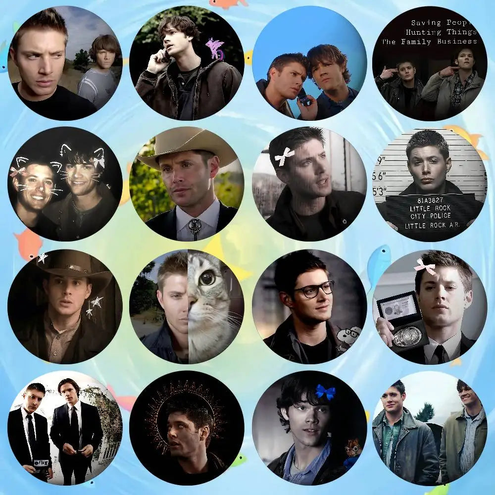 TV S-Supernatural Badges Badges Cartoon Round Brooches On Backpack Jacket Acrylic Button Pins Collection Gifts