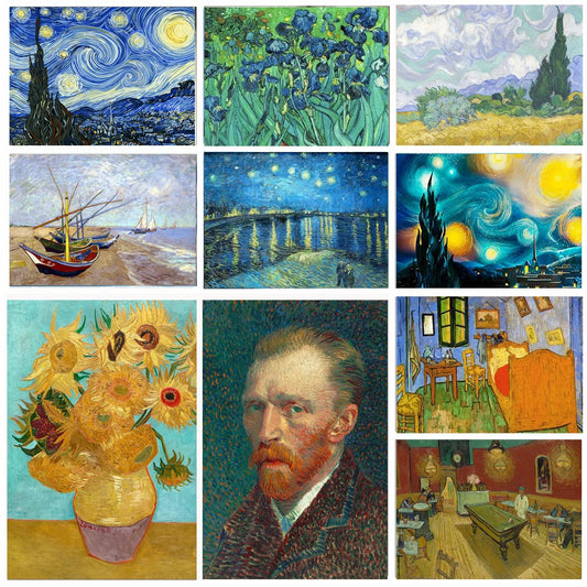 5D Diamond Painting by Number Van Gogh Starry Night Famous Art Picture Set for Embroidery Cross Stitch Home Decorations Gifts