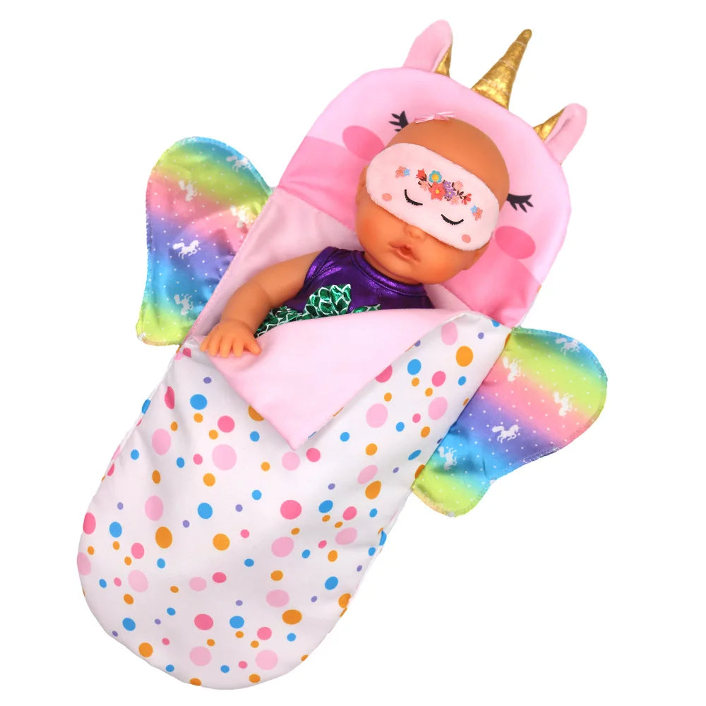 Dolls Out Going Carry Bag Set Children's Handbag+2pcs Diapers+Sleepig Bag 43-45cm Newborn Doll Clothes Accessories Birthday Gift