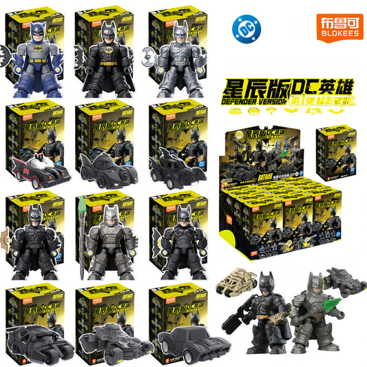 Original Blokees DC Marvel Hero Batman Star Edition Series Blind Box Toy Batman Motorcycle Collectible Perfect Christmas Gift