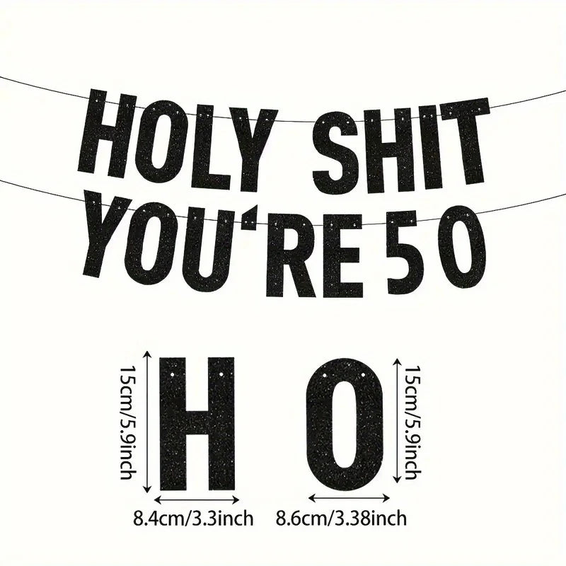 Black "Oh My God, You're 18, 21, 30, 40, 50, 60, 70" Birthday Party Banner All Age Groups To Celebrate Birthday Party Decor Gift