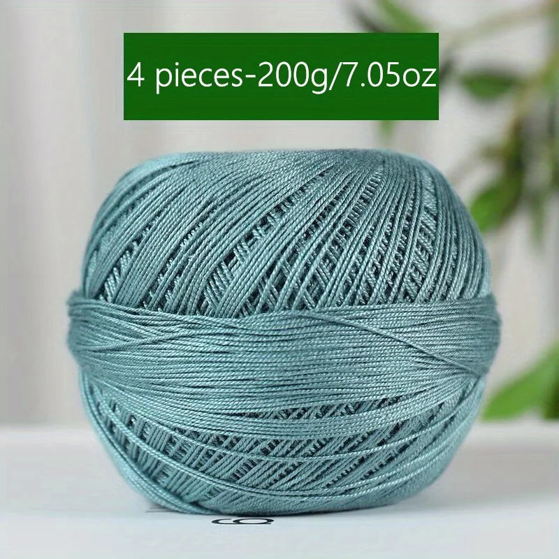 1PC Premium Mercerized Silk Lace Yarn Bundle-Soft, Durable, Vibrant Colors for DIY Knit & Crochet  Soft and Suitable for Summer