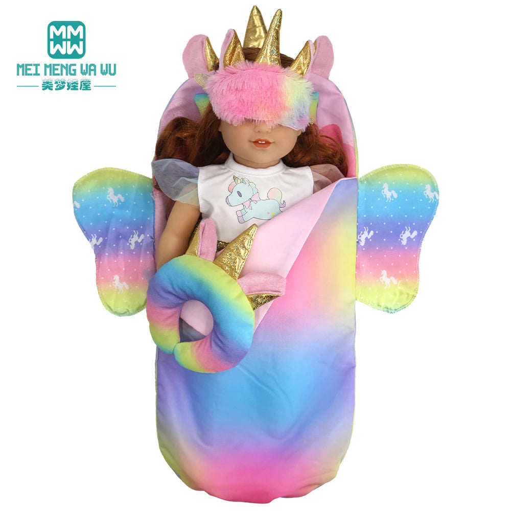 Doll accessories for 15-17inch new born doll backpack seat towel blanket Toy diaper Panties bag