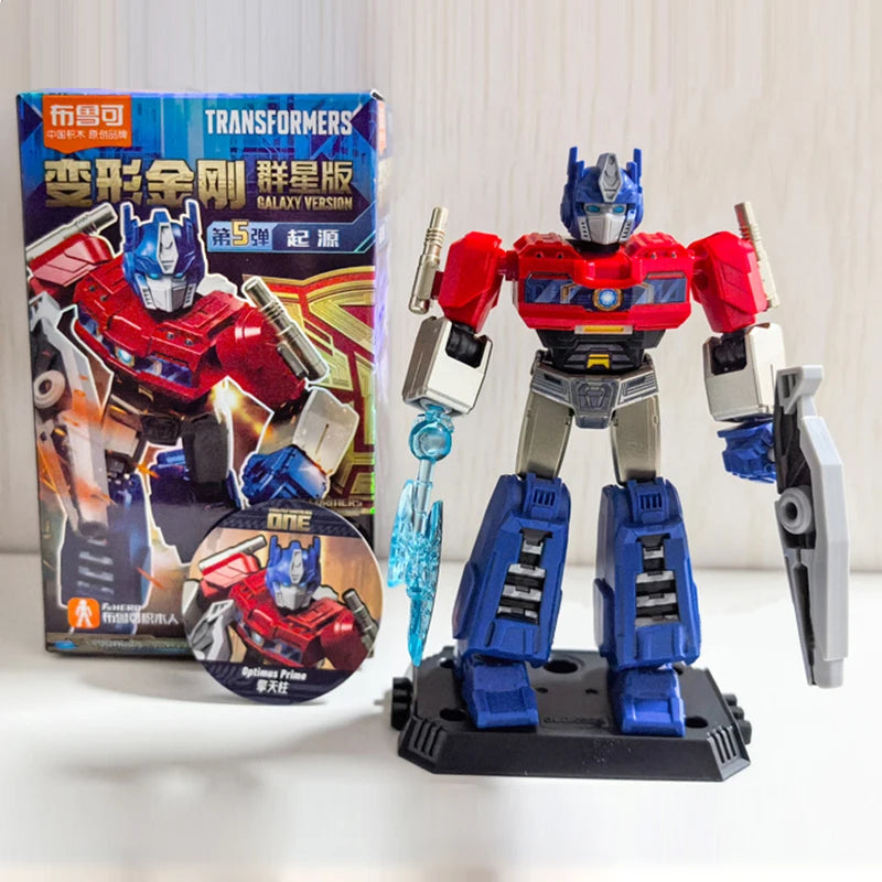 Blokees Transformers One Anime Movies Optimus Prime Bumblebee Starscream Soundwave Shockwave Cartoon Anime Robot Assembled Toy