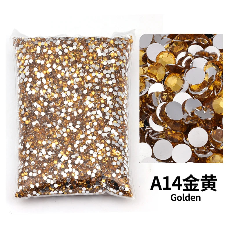 Big Package 2-6mm Resin Non Hot Fix Rhinestones Bulk Wholesale Flat Back Plastic Crystals Nail Diy Glitters Cтразы Stone