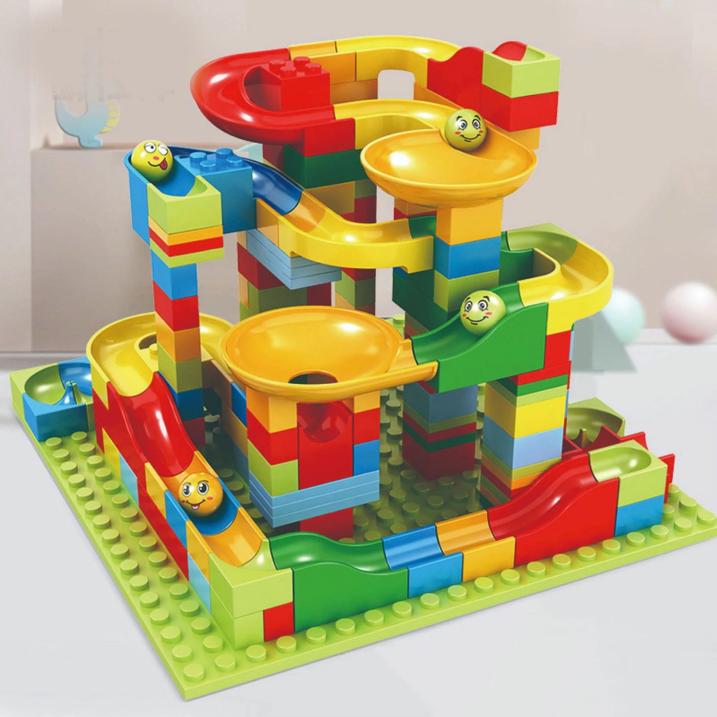 1000pcs Marble Run Building Blocks Bulk Set STEM Educational Toy for Kids Creative DIY Race Track Construction Kit for Learning