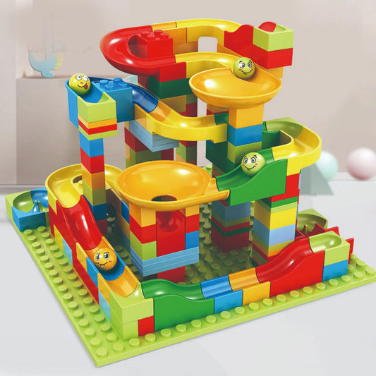 1000pcs Marble Run Building Blocks Bulk Set STEM Educational Toy for Kids Creative DIY Race Track Construction Kit for Learning