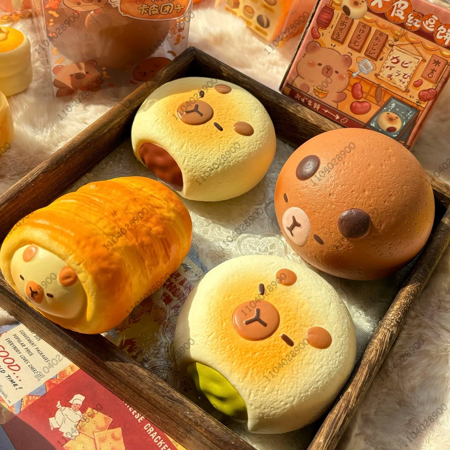 Capybara Bakery Slow Rising Squishy Capybara Toy Bread Pastry Cake Squeeze Stress Relief Hand Relaxing Gift Soft Rebound