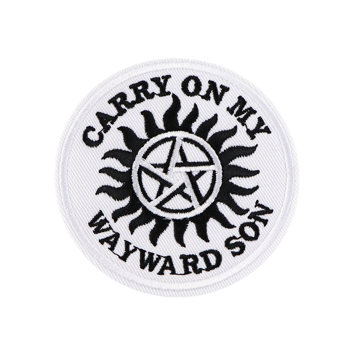 Supernatural TV Series Patch Iron On Patches For Clothing Stickers Embroidered Patches On DIY Clothes Stripes For Students