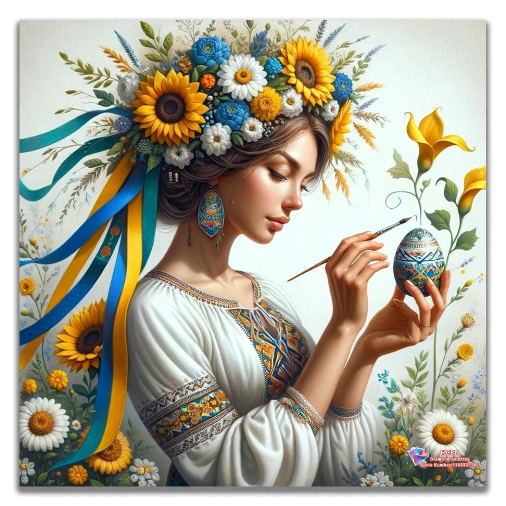Beauty Diamond Painting Kit Square Round Diamond 5D DIY Mosaic Cross Embroidery Handmade Art Unique Exquisite Gift Home Decor