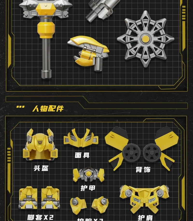 Optimus Transformers Blocks Small Particles MOC Megatron Children's Assembly Toy Bumblebee Model Desktop Ornament Holiday Gifts