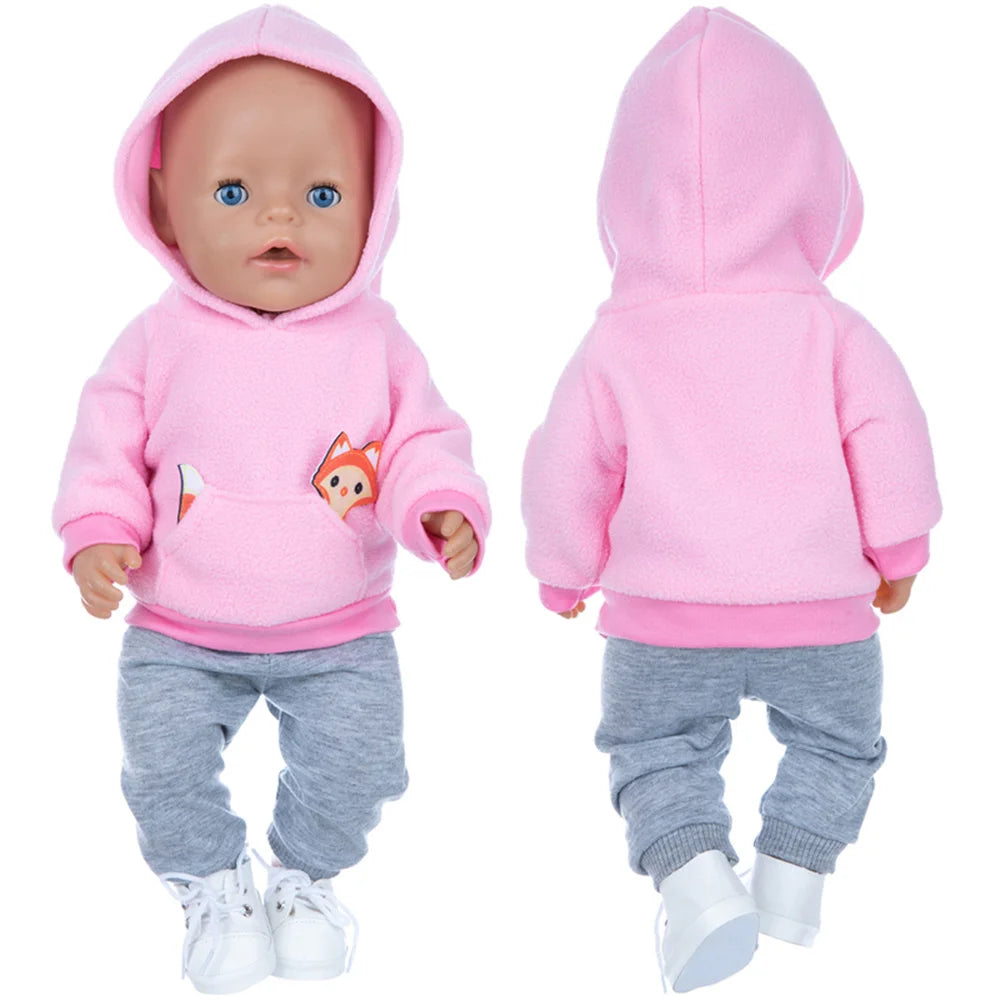 2025 New Dolls Outfit Suits For 17 inch 43cm Baby Reborn Doll Cute Jumpers Rompers New Born Doll Clothes