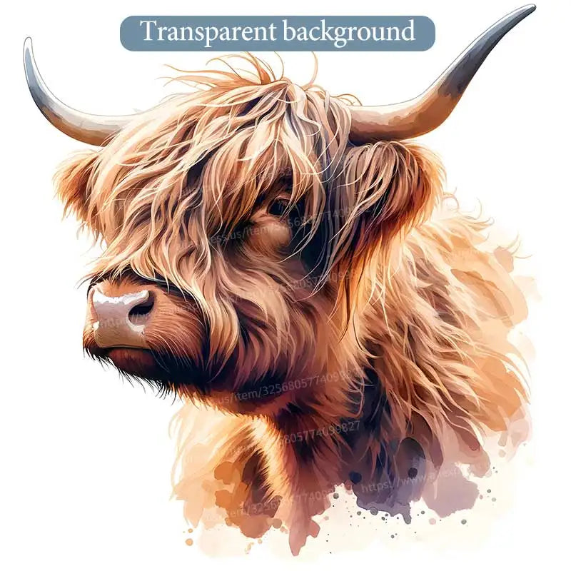 Highland Cow Cute Baby Cow Wall Sticker Toilet Lid Sticker Bedroom Entrance Living Room Porch Home Decora Waterproof Decals S842